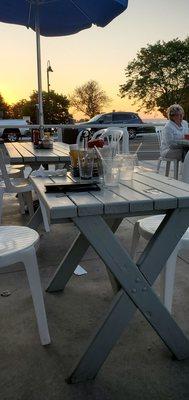 Patio dining with a view