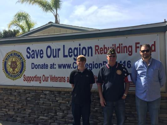 The American Legion Post 416 Focus Group gives guided tour of plans for building remodel and expansion.