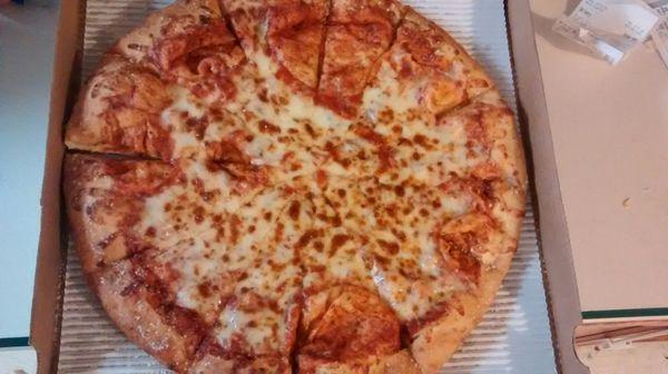 Just wrong. I wouldn't send out a pizza like this, so I am very disappointed to receive it. The crust was also wrong.