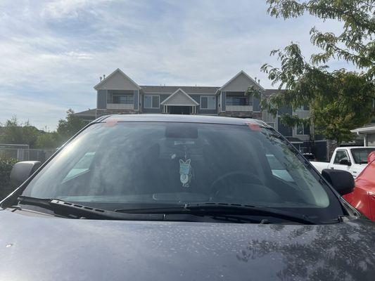 Car with new windshield