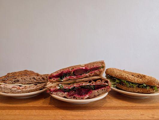 Sandwiches! Meat, vege, vegan options available daily