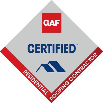 Certified with GAF each roof comes with a 50 year warranty