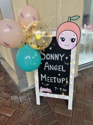 The Cute sign they had outside for the event!