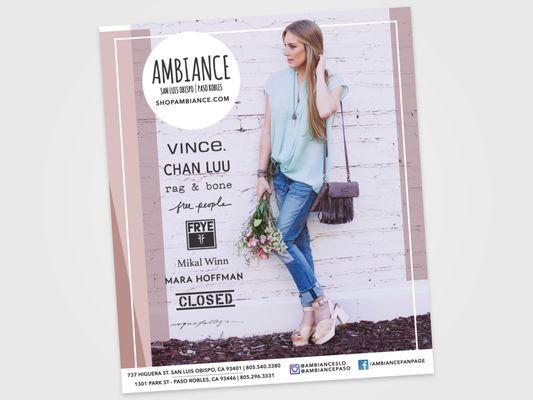 Ambiance Advertising Design - San Luis Obispo Graphic Design