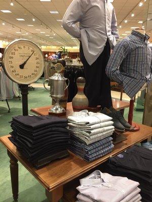 Cool displays for men's clothes