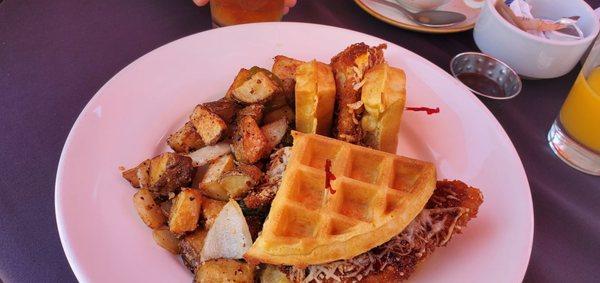 Chicken and waffles