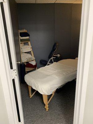 Massage therapy room