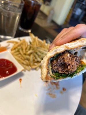 What the heck? Sultan pita with truffle fries! In Moab, Utah of all places. I can't even! I'm taking some back to my hotels room.