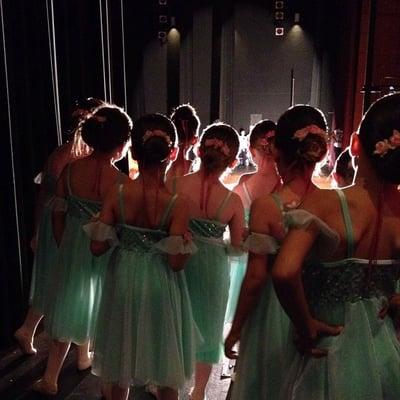 Backstage Ballerinas, waiting their turn at our 2014 dance recital.