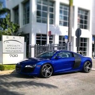 Audi R8 on Vossen wheels done by Specialty Automotive Treatments in Fort Lauderdale / Miami