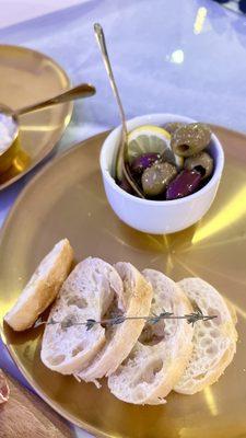 Mediterranean Olives - served with crostini