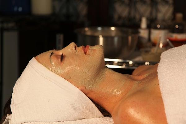 Detoxifying Mud Masque that can be part of our student facials.