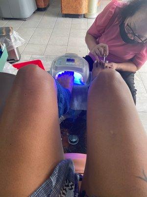 Gel pedicure