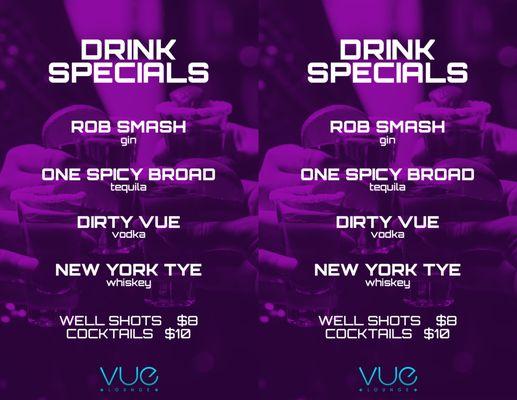 THURSDAY HH drink specials. Exclusive to Thursdays only. 
FREE ENTRY all night.