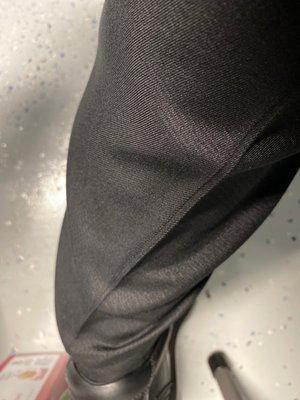 Pants with double crease lines ,after picking it up.