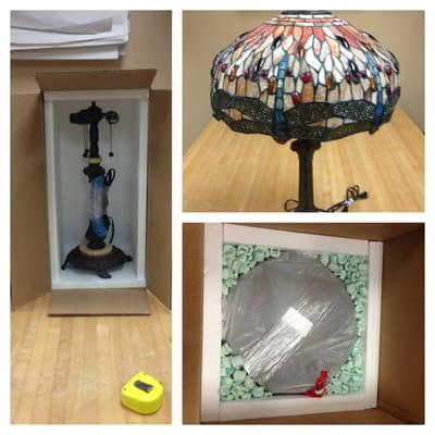 Tiffany Lamp & Shade shipped to California for a decorator's client...