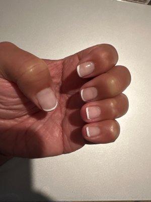 French Gel mani with requested short nails