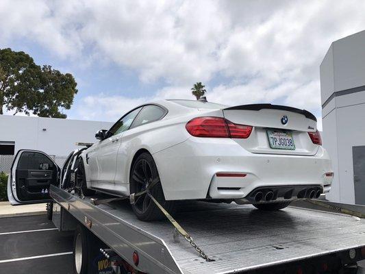 Towing this Beautiful BMW M3 in North Hollywood. Give us a call today for road service assistance