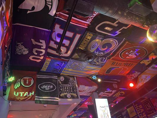 Jerseys on the ceiling