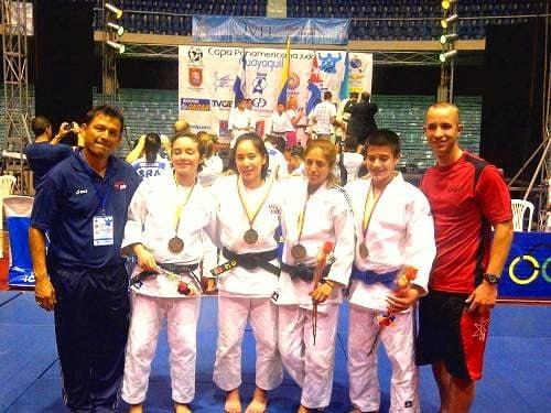 Dr Joe with the US Judo Team in 2011 at the Pan American Cup in Guayaquil, Ecuador.