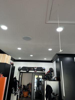 Recessed lights in garage