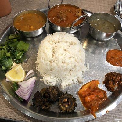 Goat Thali. Best in the city.