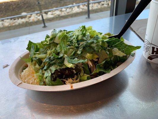 Barbacoa salad bowl