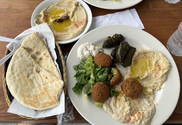 Hummus, Pita, Athena's Sampler