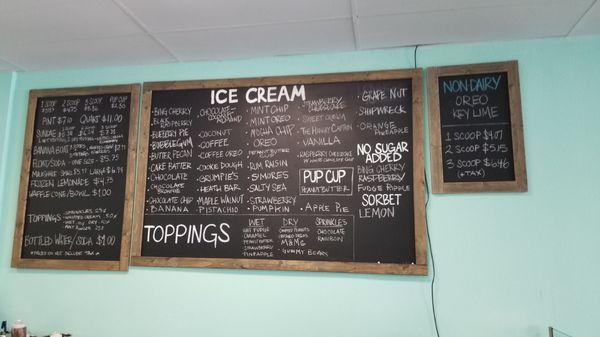 Ice cream flavors