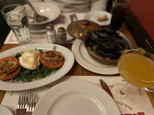 Burrata and Mussels Mariniere