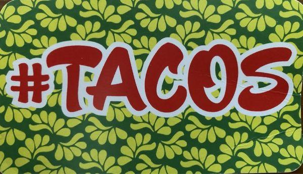 Business card for #Tacos