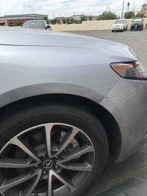 Acura Fender collision damage REPAIRED