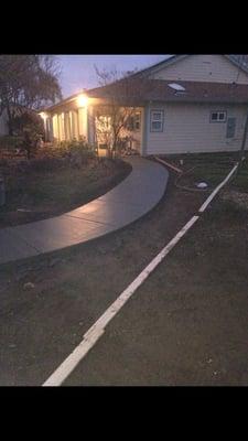 Concrete walkway