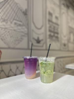 Cucumber Mojito & Iced Lemon Blossom Fizz