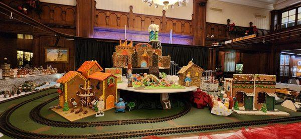 Gingerbread and Train Display