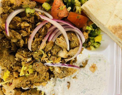 Combo Shawarma Plate (chicken and steak)