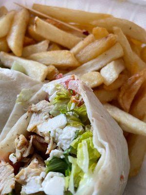 GREEK Grilled CHICKEN WRAP w/ SIDE