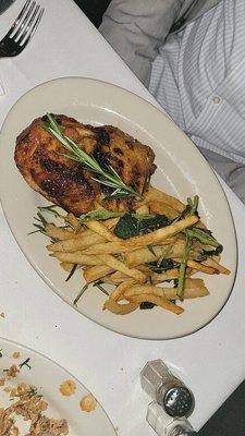 Roasted chicken and Fries