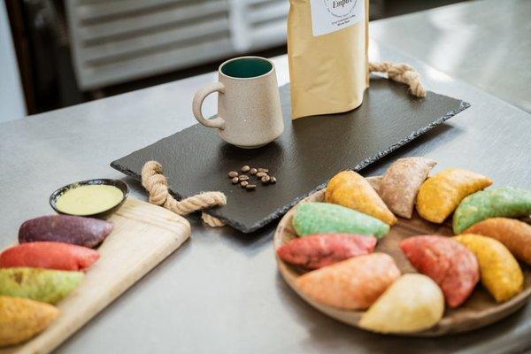 Colombian Coffe and empanadas