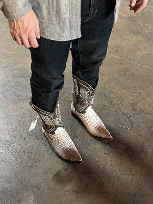 Vintage alligator cowboy boots.