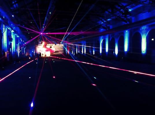 Lasers @ the Nike Berlin Flyknit Shoe Expo