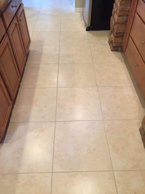 Ceramic grout color stained