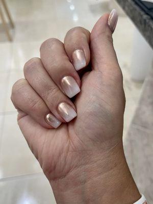 Rose gold ombré dip  Complements for weeks!