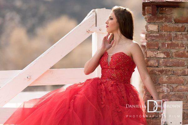 Anna's formal graduation portrait session in Spring Mountain Ranch Park - southern Nevada desert.