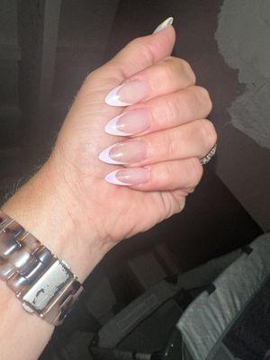 Fill with French manicure polish