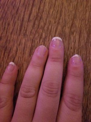 Day 4-chipping/broken shellac&Nails. Not happy w/ work. Going back to TD nails where they do a phenomenal job. Waste of $$!