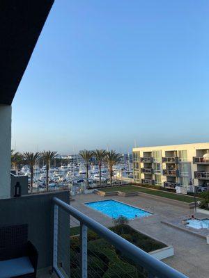 View from my balcony. Most of the times I get to see the Hollywood sign and the mountains.