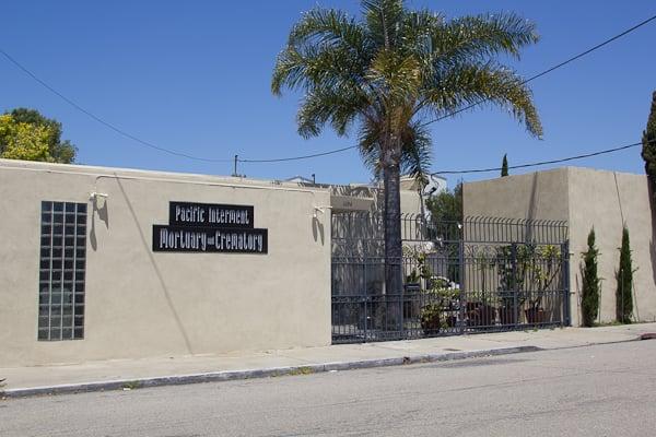 Curbside at our Emeryville chapel and crematory