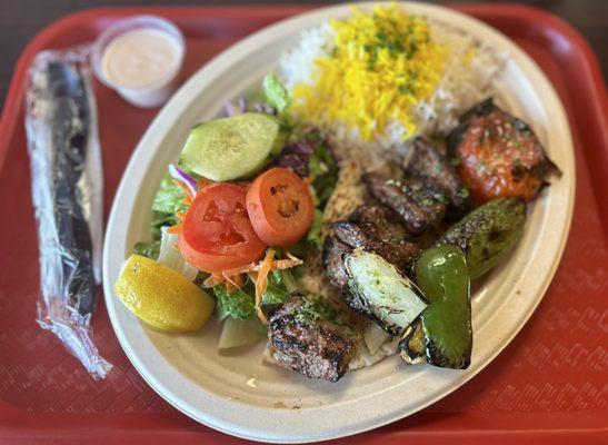 Beef Shish kabob Lunch Special