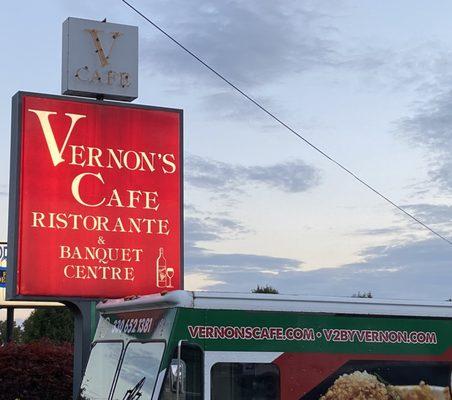 Sign in front of restaurant